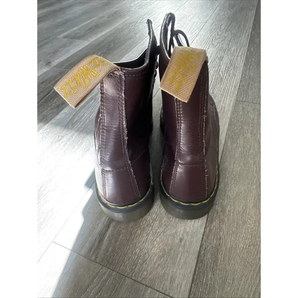 Dr. Martens 1460 Vegan Cherry Red Felix Air Cushion Boot Men's Size 11 EUC